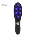 Elektriline juuksehari Sinine punane valgus fototeraapia Laetav juuste kasvu soodustav k&auml;eshoitav vibreeriv peanaha massaaž meestele naistele juukseid eemaldav kamm must