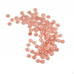 100 Pieces DIY Bracelets Components Daisy Flower Spacer Beads Charms Findings - rose gold, 4mm
