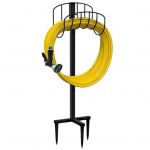 Eraldi seisev raskeveokite aiavooliku hoidik veevooliku riidepuu voolikurull v&auml;listingimustes eemaldatav metallist vooliku alus voolikuriiul Aia muruhoovi voolikuhoidik A