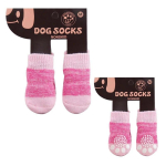 4PCS Autumn Winter Pet Dog Socks Non-Slip Socks Puppy Dog Cat for Small Dogs Cats Snow Boots Socks calcetines perro Pets Supplie S sinine