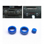 Car Air Conditioning Sound Knob Cover Interior Decoration For BMW 3 Series 2005-2013 E90 E91 E92 E93 ( 3 Or 4 buttons option) Red 3 pcs