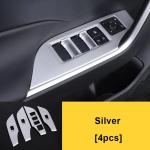 Toyota RAV4 XA50 2022 salongitarvikute jaoks auto aknaklaasi t&otilde;ste l&uuml;liti paneeli k&auml;etugede kaunistuste katted A  Silver