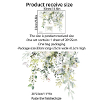 T26#Naljakad WC-kleebised Taimed Lilled Lehed Tualettruumi kaane kaunistus Loov isekleepuv eemaldatav seinakleebis 30x25cm-PET