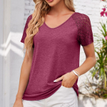 GMXIA naiste moe vabaaja suvekevadine marli, &uuml;hev&auml;rviline printimine l&uuml;hikeste varrukatega V-kaelusega lahtised pluusid ja s&auml;rgid S sinine