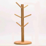 Koduk&ouml;&ouml;k1 komplekt Puu kujuga puidust kohvi-tee tassi hoidik alus kruus rippuv vitriin Joogin&otilde;u riiul 6 konksu