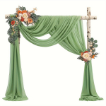 DIY pulmapeo tausta kaare dekoratiivne t&uuml;ll sall organza romantiline pulmade t&uuml;ll &scaron;ifooni peokaunistus 75*300cm roheline