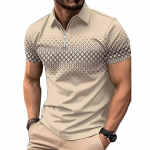 Meeste mood Slim Fit suvine l&uuml;hikeste varrukatega sportlik lukuga polos&auml;rk. L
