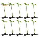 10 tk/komplekt Oadude juukseklambrid Loomingulised plastist taimsed juukseklambrid Peen t&ouml;&ouml;tlusega libisemisvastased t&uuml;drukute juuksen&otilde;elad Juuste aksessuaarid roheline