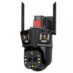 Nutikas kodu 20MP 10K WIFI-valvekaamera viie objektiiviga juhtmevaba v&auml;lis-IP-kaamera, 20-kordse suumiga optiline automaatse j&auml;lgimise CCTV-kaamera PTZ 20MP EU Plug