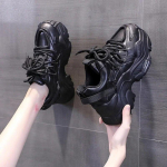 Paksu tallaga naiste tossud Sisek&otilde;rgendusega Nahast Vabaaja Valged Naiste Kingad Treener Platvorm Tossud Naiste 39