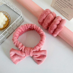 N&auml;opesupeapaelad naistele Randmepaelte komplekt Armas Bow Spa Peam&auml;hised Nahahooldus Meik Juuksepaelad Pehmest korallifliisist Vannitoa peakatted Juuste aksessuaarid