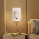 Magamistoa seinavalgusti lugemisvalgus Loov voodi&auml;&auml;rne &ouml;&ouml;lamp USB-v&auml;ljundi laadimisega voodipoolse interj&ouml;&ouml;ri jaoks valge