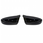 2pcs Rearview Excellent Side Wing modified Bright black Carbon Fiber Pattern Mirror Cover caps For BMW X5 E70 X6 E71 2008-2013 Bright black