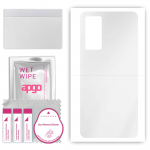 apgo Ultra Clear Protective Skin Sticker for the back compatible with Vivo X60 Pro V2047A, Wrap Film, Hydrogel Film, Flexible, Soft TPU with positioni