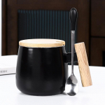 Lihtne mustvalge mosaiik keraamiline kruus kohvitass veetass piimatass suure mahutavusega