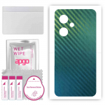 apgo Protective Skin Sticker for the back compatible with Vivo Y35m Plus, Wrap Film, Foil, Vinyl - Pattern Carbon Chameleon CAKA1