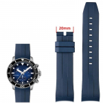 22mm Kummist Kellarihm Tissot 1853 Starfish Diving T120 jaoks Kaardus Otsaga Silikoonrihm T120417A Seeria K&auml;epael Meestele 22mm
