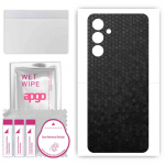 apgo Protective Skin Sticker for the back compatible with Samsung Galaxy A14 5G, Wrap Film, Foil, Vinyl - Pattern Black Honeycomb