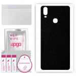 apgo Protective Skin Sticker for the back compatible with vivo Y11 (2019), Wrap Film, Foil, Vinyl - Pattern Matte Black