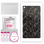 apgo Protective Skin Sticker for the back compatible with Huawei MediaPad T3 8.0, Wrap Film, Foil, Vinyl - Pattern Carbon Black Pixel
