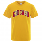 USA linn Chicago t&auml;navakirjaga tr&uuml;kitud unisex T-s&auml;rgid suvised lahtised, suurte l&uuml;hikeste varrukatega puuvillased hingavad s&auml;rgid hiphopi topsid L