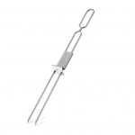 Kuumakindlus roostevabast terasest kahe otsaga grillkahvel Poolautomaatse disainiga korduvkasutatav grillvarustus h&otilde;be