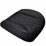 SEAMETAL t&auml;ielikult pakitud auto esiistme kate Premium PU-nahast s&otilde;iduki istmepadi, hingav libisemisvastane tooli kaitsematt 1PC Front Seat must