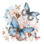 V&auml;rvilised liblikad lilledega tualettruumi kleebis Eemaldatav isekleepuv veekindel PVC elutoa seinakunst lilleline vannitoa tualettruumi kaane kaunistuskleebis valge