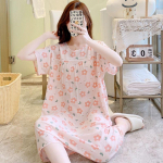 Naiste avara puuvillasest siidist pidžaamad suveks, &otilde;hukesest kunstpuuvillast valmistatud pidžaamad, &uuml;leriiete jaoks kodus. M