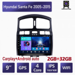 Android Carplay autoraadio Multimidia videopleier Navigatsiooni-GPS Hyundai Santa Fe 2005-2015 2dini peakomplektiga 4+64GB 2+32GB
