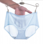 Naiste l&auml;bipaistvad kolmnurkp&uuml;ksid alusp&uuml;ksid pesu hingavad j&auml;&auml;siidist v&otilde;rkp&uuml;ksid alusp&uuml;ksid mugavad &uuml;hev&auml;rvilised &uuml;li&otilde;hukesed hingavad p&uuml;ksid M sinine