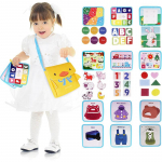 Montessori h&otilde;ivatud laud Vaikne &otilde;ppimine m&auml;nguasjad Sensoorne tahvel 3D-tegevused Raamat Nukumaja kott Peenmotoorika &otilde;ppimine lastele