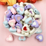 Love Heart Kahev&auml;rvilised lahtised helmed 14,4*12,9 mm k&auml;ev&otilde;ru k&otilde;rvar&otilde;nga valmistamiseks 60 tk Ehted Akr&uuml;&uuml;l DIY Ehted Aksessuaarid Helmestega materjalid Aksessuaarid mitmev&auml;rviline