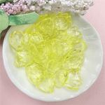 50tk/komplekt Akr&uuml;&uuml;l DIY Juukseehted Aksessuaarid DIY K&auml;sitsi valmistatud materjalid Lahtised helmed L&auml;bipaistvad kroonlehed Helmed K&otilde;rvar&otilde;ngaste Ripats Kaelakee kollane