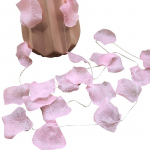 Kroonlehed, v&auml;rviline 3D kunstkroonlehekujuline vanik, &otilde;ues pulmapeo stseen 3 meters long valge/roosa