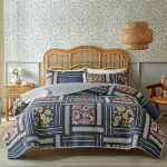 3tk Ultrahelipesu puuvillast tr&uuml;kitud pastoraalne tepitud voodikate Pehme hingav voodilina 2 tk padjap&uuml;&uuml;riga 3pcs set 200x230cm