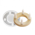 Neli auguga k&uuml;&uuml;nlajala silikoonvorm kipsi, vaigu valmistamiseks, isetegemiseks, k&uuml;&uuml;nlahoidja, kipsivorm laua kaunistusteks 2