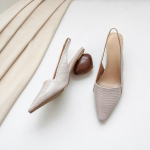 Naiste sandaalid nahast suures suuruses Spring Summer Lizard Lambanahast k&otilde;rge kontsaga kingad 34 aprikoosi