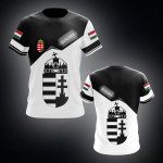 Ungari meeste T-s&auml;rk Veteran Soldier Crew Kaelusega l&uuml;hikeste varrukatega &uuml;laosa Ungari liputr&uuml;kiga &uuml;lisuur lahedad meester&otilde;ivad Camisa L