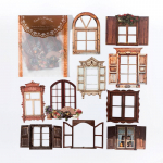 10 lehte Vintage &otilde;&otilde;nsa uksega aknakleebis Teetegemise p&auml;evik Kaunistus Taim Lill INS-i kleebisalbum Scrapbooking Kawaii kirjatarbed A