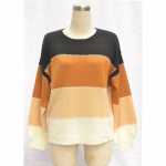 Naiste s&uuml;gis- ja talvev&auml;rvi blokeeriv &uuml;mmargune kaelus, keskmise pikkusega avara kootud suures suuruses džemprid S kollane