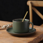 Moodne lihtne p&otilde;hjamaises stiilis kohvitass, kaheosaline komplekt keraamiline tass veetass Lilletee tass piimatass