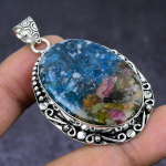 Watermelon Tourmaline Gemstone 925 Steling Silver Jewelry Pendant 2.17 s9k90