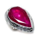 Ruby(Simulated) Gemstone 925 Sterling Silver Jewelry Gift Ring Size 7.5 u6b41