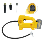 Elektriline &otilde;hupump 150Psi Max Kaasaskantav rehvit&auml;itur &Otilde;hukompressor Digitaalse manomeetriga Dewalt aku jaoks (Akut pole) yellow