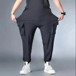 Meeste Polar Fleece Plus samet paksud vabaaja p&uuml;ksid vabad sportlikud meeste p&uuml;ksid, suur suurus 8XL must