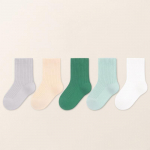 5 paari/partii Laste sokid Candy &Uuml;hev&auml;rvilised Laste sokid S&uuml;gised kammitud puuvillased &otilde;pilaste sokid poistele ja t&uuml;drukutele Kevad s&uuml;gis S(1-3Y) punane