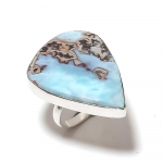 Natural Republic Larimar Gemstone 925 Sterling Silver Gift Ring Size 6 i6f45