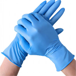 &Uuml;hekordselt kasutatavad kummikindad PVC komposiit, paksendatud sinine nitriil, h&uuml;gieeniline happekindel toiduemulsioon S sinine