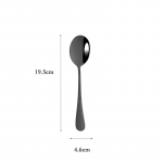 Peegel must lauan&otilde;ud roostevabast terasest s&ouml;&ouml;giriistade komplekt salati kahvel lusikas teenus lusikas supp lusikas koogik&uuml;hvel K&ouml;&ouml;gi s&ouml;&ouml;giriistade komplekt 1Pc Cake shovel must